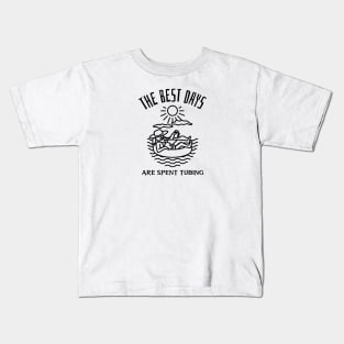 The Best Days Are Spent Tubing Kids T-Shirt